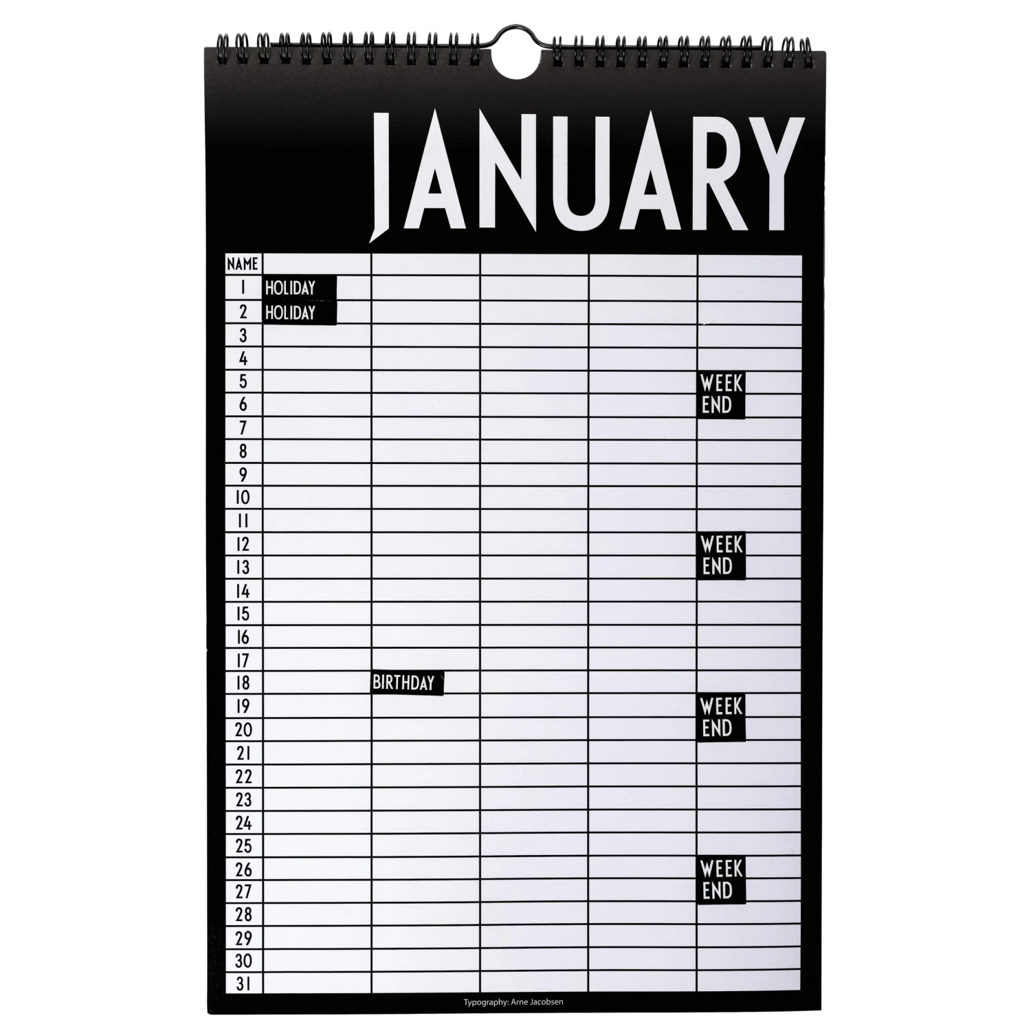 Design Letters Maandkalender 4 Design Letters Maandkalender - Afbeelding 2
