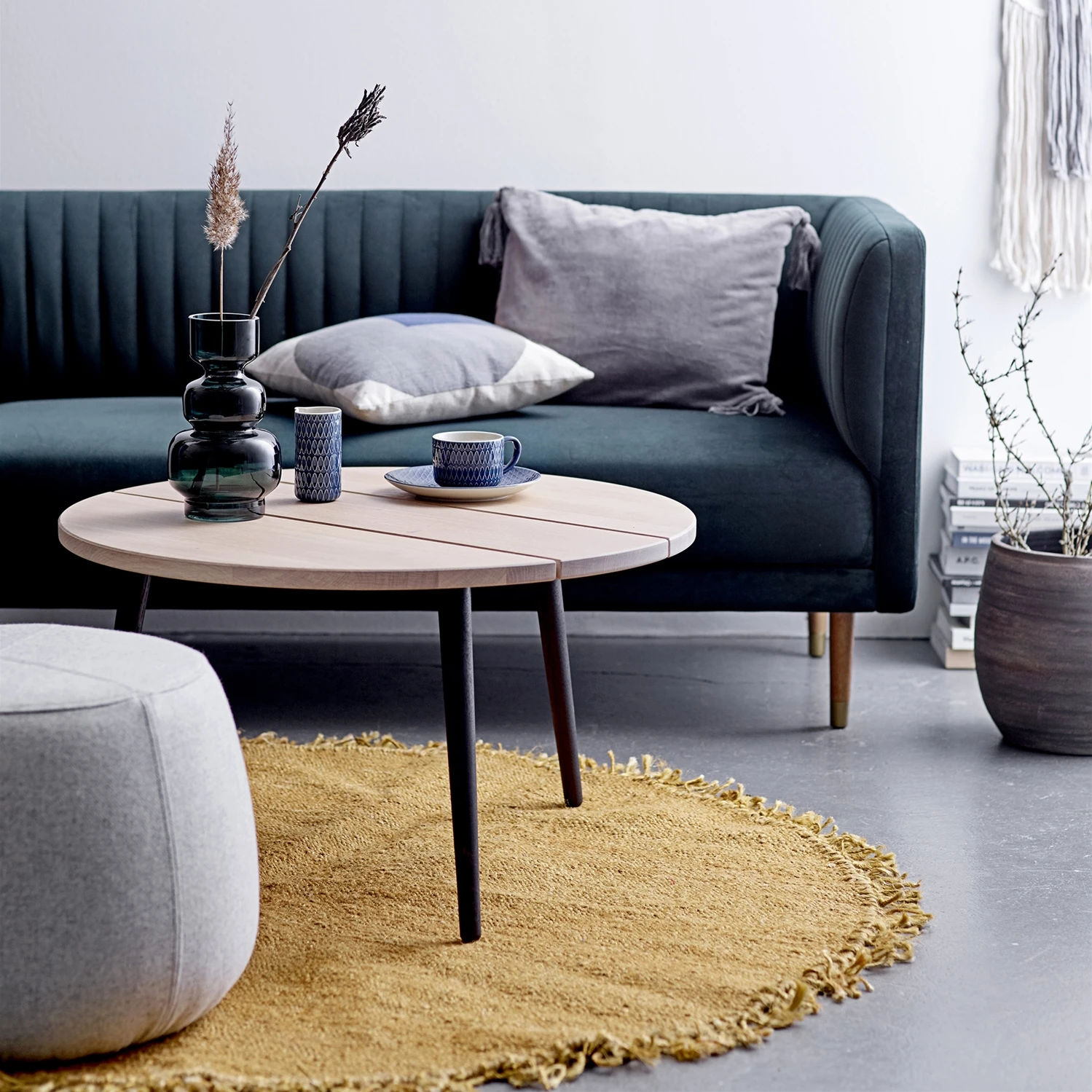 Bloomingville Vloerkleed Jute Ø 150 Cm 4 Bloomingville Vloerkleed Jute Ø 150 Cm - Afbeelding 2