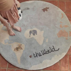 OYOY The World Kindervloerkleed Ø120 Cm -Sfeer Decoratie 44173 01 02 a7877df848