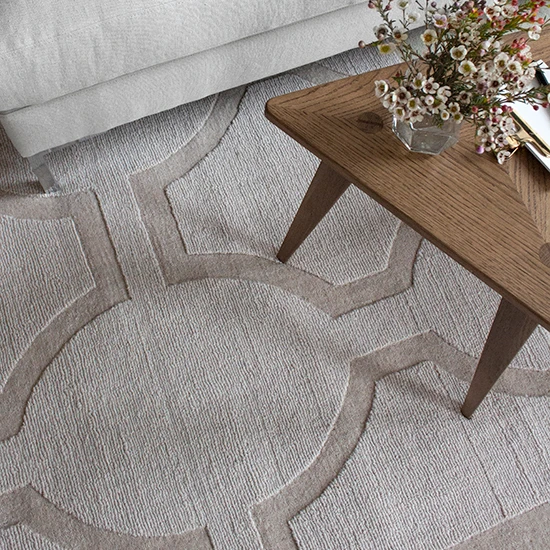 Ovals Oatmeal Wollen Vloerkleed 4 Ovals Oatmeal Wollen Vloerkleed - Afbeelding 2