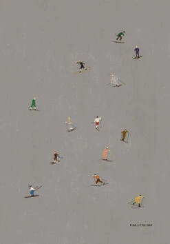 Skiers Poster 50x70 Cm