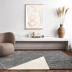 Stripes Wollen Vloerkleed Naturel Witte 9 Stripes Wollen Vloerkleed Naturel Witte -Sfeer Decoratie 46370 01 04 f432f00319