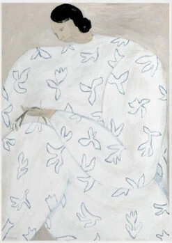 White Flower Poster 50x70 Cm