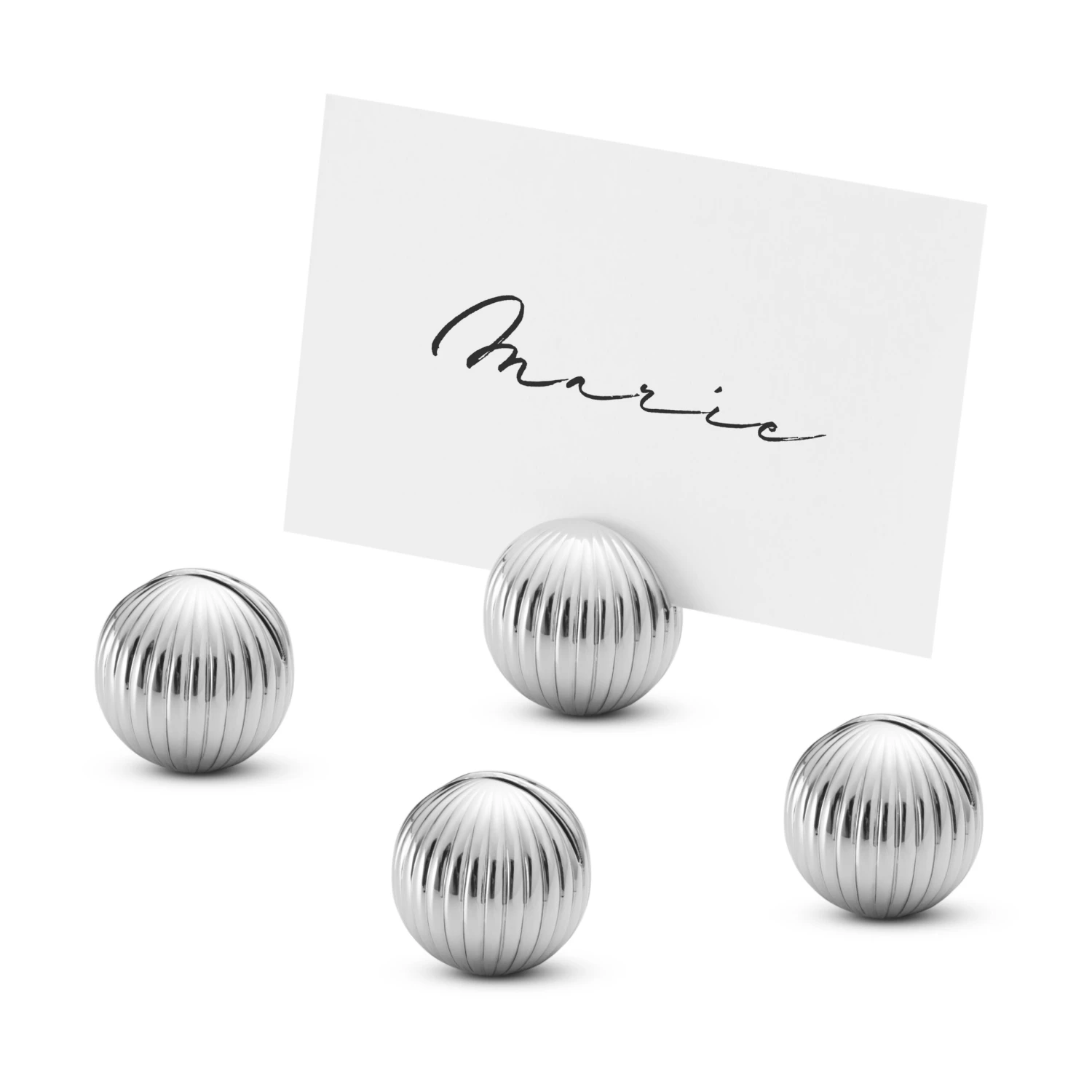 Georg Jensen Bernadotte Houder Voor Tafelkaartjes 4-pack 3 Georg Jensen Bernadotte Houder Voor Tafelkaartjes 4-pack