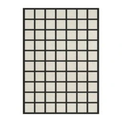 Avenue Checked Bone Wollen Vloerkleed