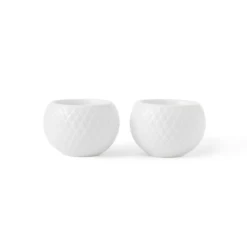 Lyngby Porcelæn Rhombe Waxinelichtjeshouder Ø6,5 Cm 2-pack