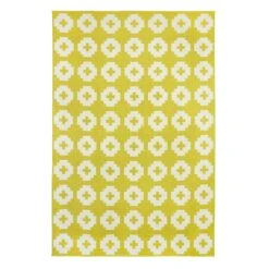 Flower Vloerkleed Zon (geel) Groot